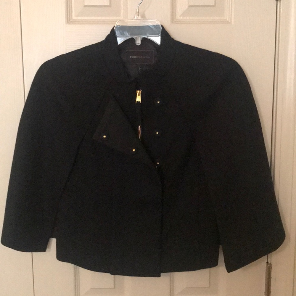 BCBG wool cape Sz S